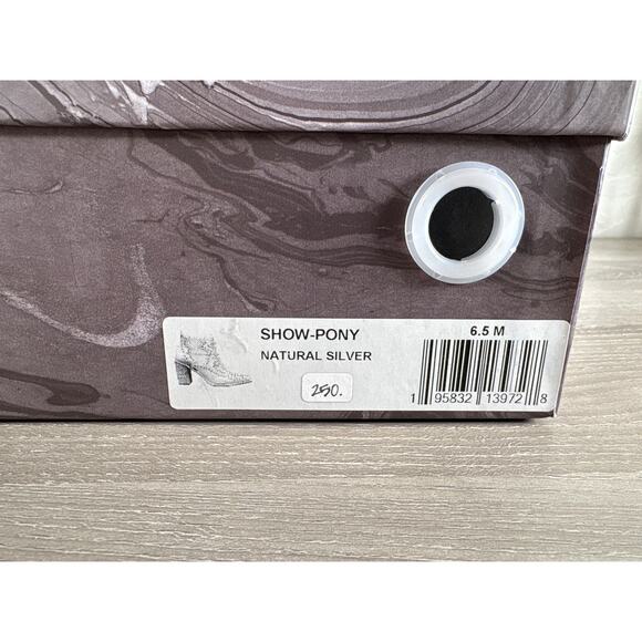 Jeffrey Campbell Show Pony Embellished Natural Leather Boots- Women's 6.5 NIB - Picture 8 of 8